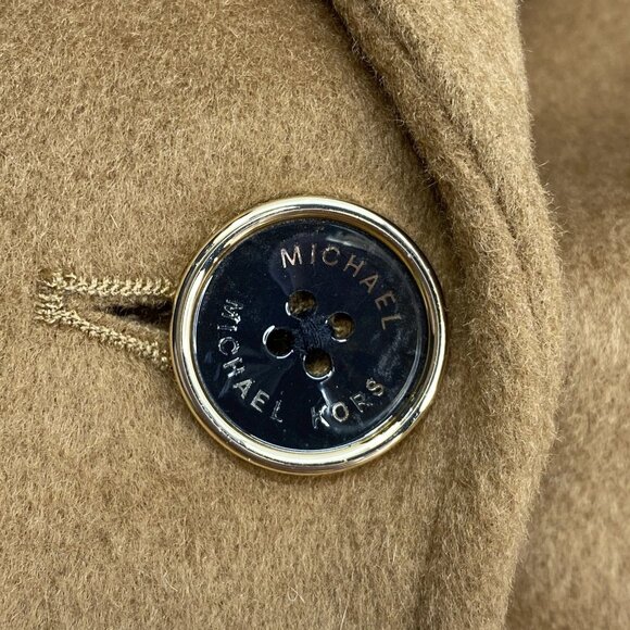 Michael Kors Women’s Single-Breasted Notch Lapel Coat – Dark Camel Brown – S - Picture 2 of 11